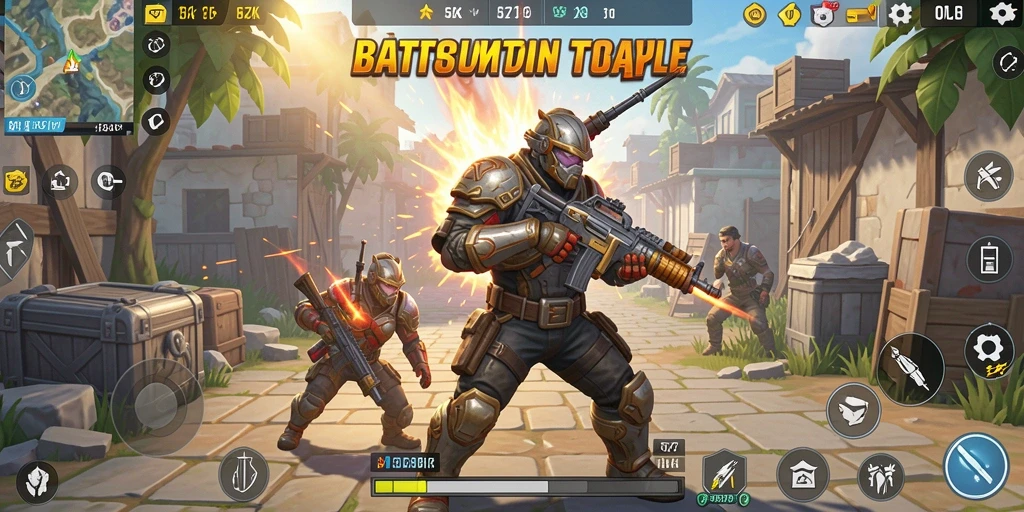 Tangkapan layar dari gameplay seru di 5ZK dengan aksi Battle Royale.