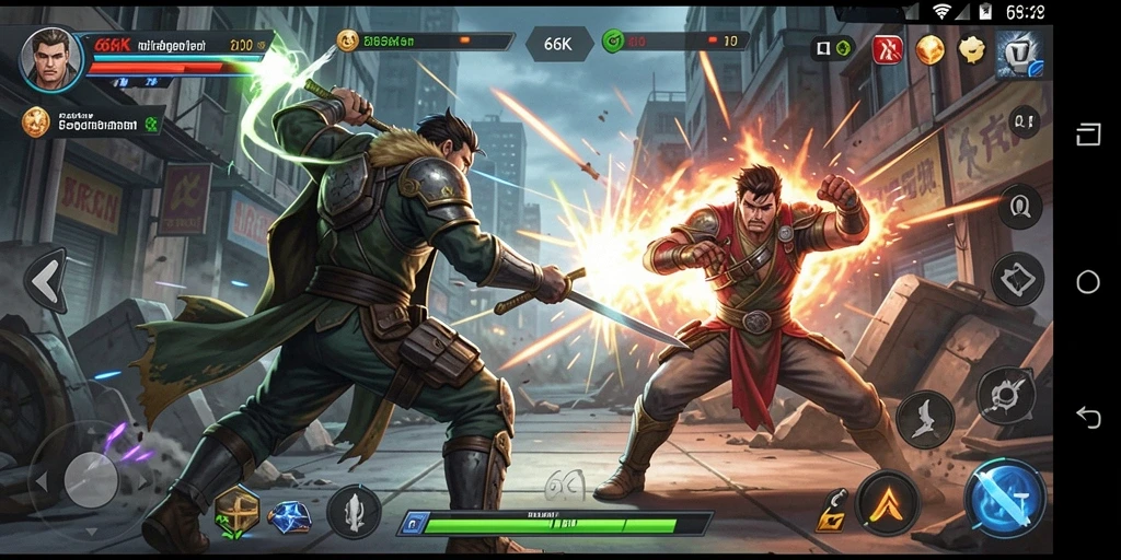 Gameplay menarik dan pertarungan seru di 66K.