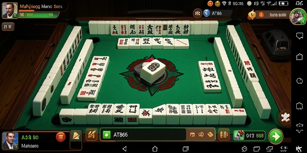 Screenshot AT866 menampilkan gameplay Mahjong yang seru dan mengasyikkan.