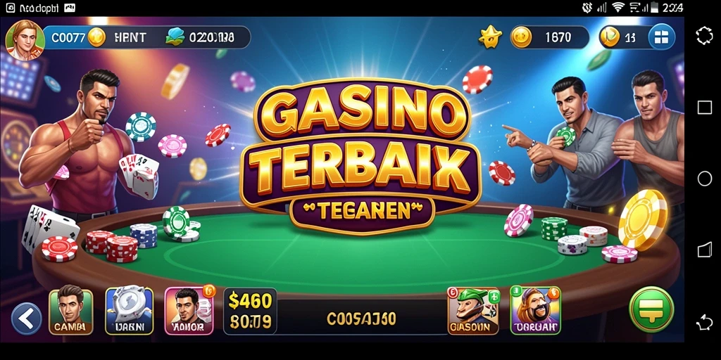 Tampilan gameplay menarik dari <strong>C0077</strong> yang menawarkan berbagai permainan kasino.