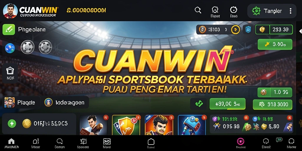 Screenshot utama CUANWIN menampilkan pengalaman menarik bertaruh pada olahraga.
