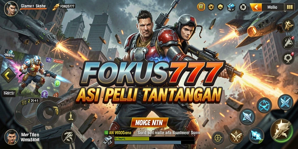 Tangkapan layar menampilkan aksi mendebarkan dalam FOKUS777.