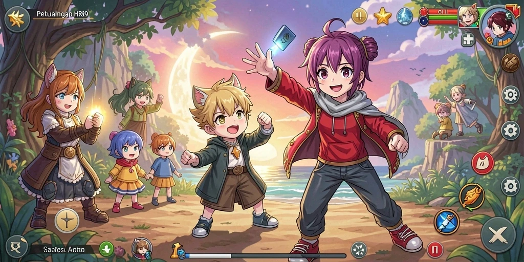 Gameplay seru dari HR89 yang penuh warna dan karakter menarik.
