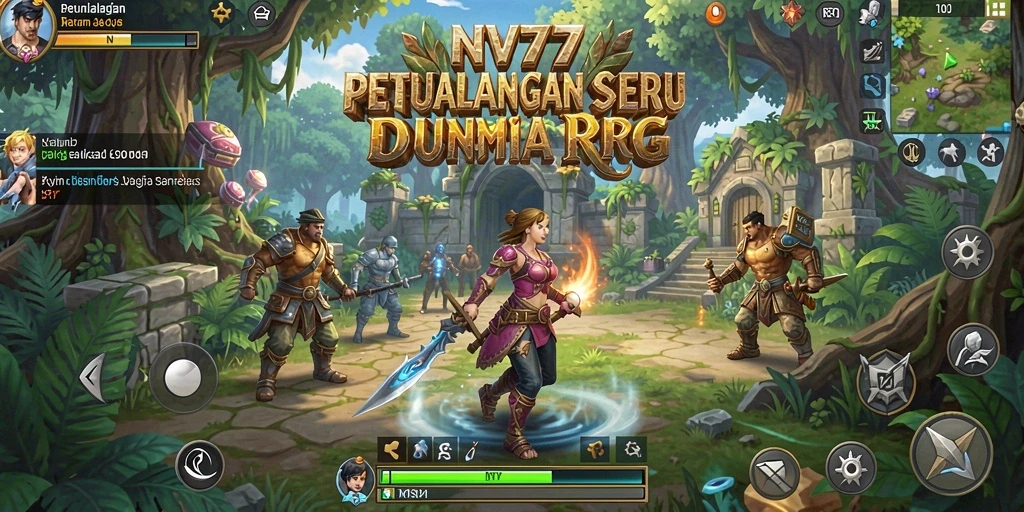 Tangkapan layar gameplay NV77 menunjukkan aksi seru dalam dunia RPG.