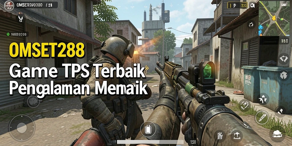 Screenshot gameplay OMSET288 menampilkan aksi seru dalam pertempuran TPS.