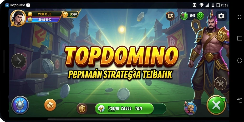 Tampilan gameplay dinamis dari TOPDOMINO yang penuh strategi.